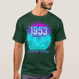 Vintage 1953 68th Birthday Aesthetic Sunset Palm 6 T-Shirt