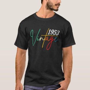 Vintage 1953 Birthday 69 Lettering Retro Graphic T-Shirt
