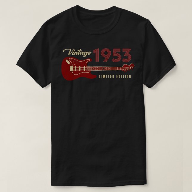 Vintage 1953 Limited Edition Birthday T-Shirt (Design Front)