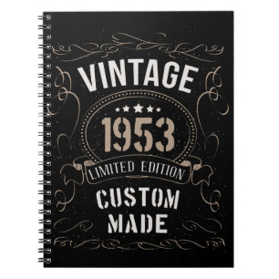 Vintage 1953 Limited Edition Custom made Notebook