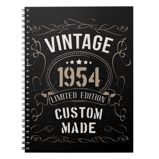 Vintage 1954 Limited Edition Custom made Notebook (Front)