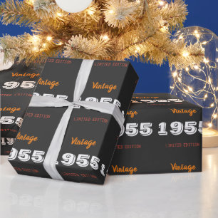 Vintage 1955 70th Birthday Wrapping Paper – Retro 