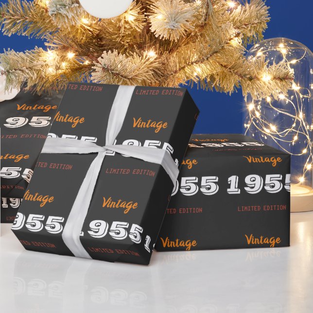 Vintage 1955 70th Birthday Wrapping Paper – Retro  (Holidays)