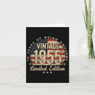Vintage 1955 Limited Edition 70-year-old Gifts Usa Card