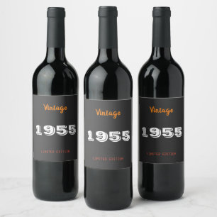 Vintage 1955 Limited Edition Wine Label – 70th 