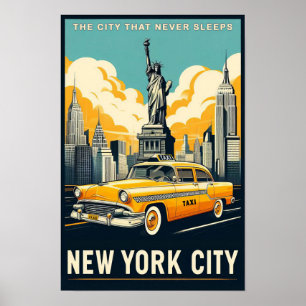 Vintage 1955 New York City Travel Poster