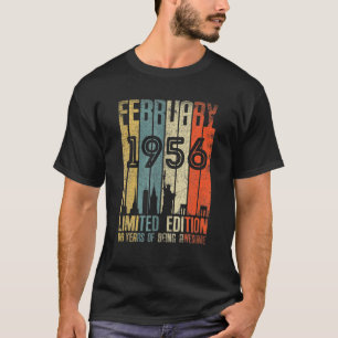 Vintage 1956 66 Yrs Old Made In February 1956 66Th T-Shirt