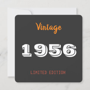 Vintage 1956 – Personalized 70th Birthday Party Invitation