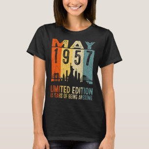 Vintage 1957 65 Yrs Old Made In May 1957 65th Birt T-Shirt