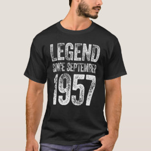 Vintage 1957 Birthday September Born Legend Since T-Shirt