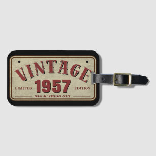 Vintage 1957 Limited Edition All Original Parts Luggage Tag
