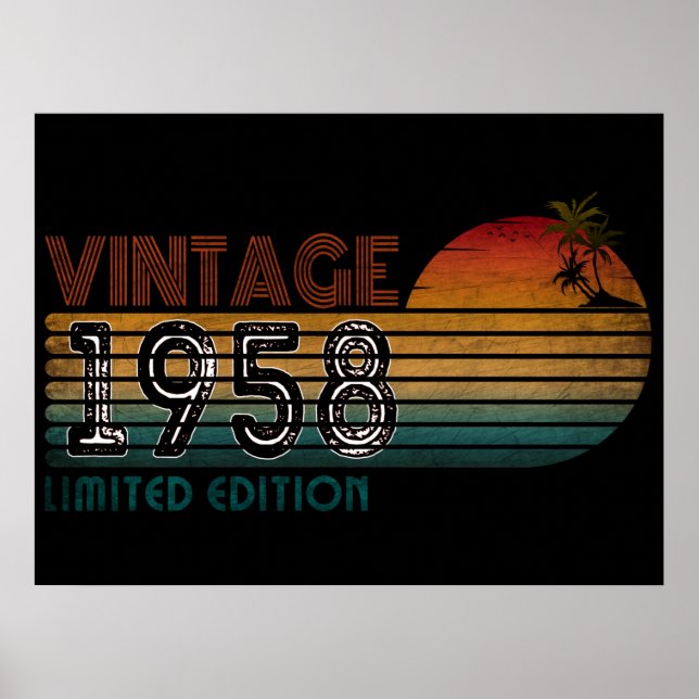 vintage 1958 limited edition  poster (Front)