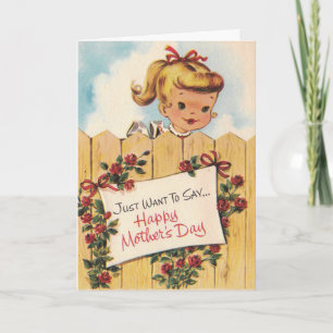 Vintage (1958) Mother's Day Card with Cute Message
