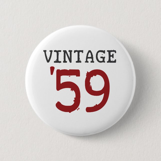 Vintage 1959 2 inch round button (Front)