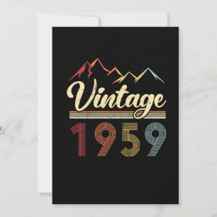 Vintage 1959 62th Birthday Retro 62 Years Old Invitation