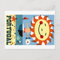 Vintage 1959 Portugal Seaside Travel Poster