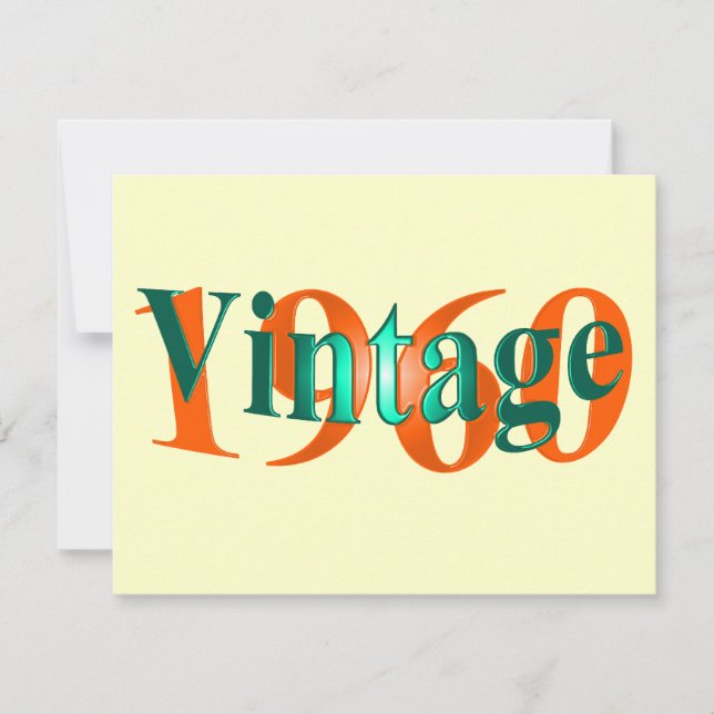 Vintage 1960 card (Front)