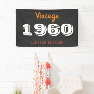 Vintage 1960 Limited Edition Banner – Retro 66th 