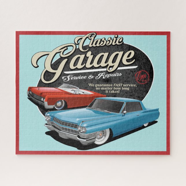 Vintage 1960's Classic Cars Jigsaw Puzzle (Horizontal)