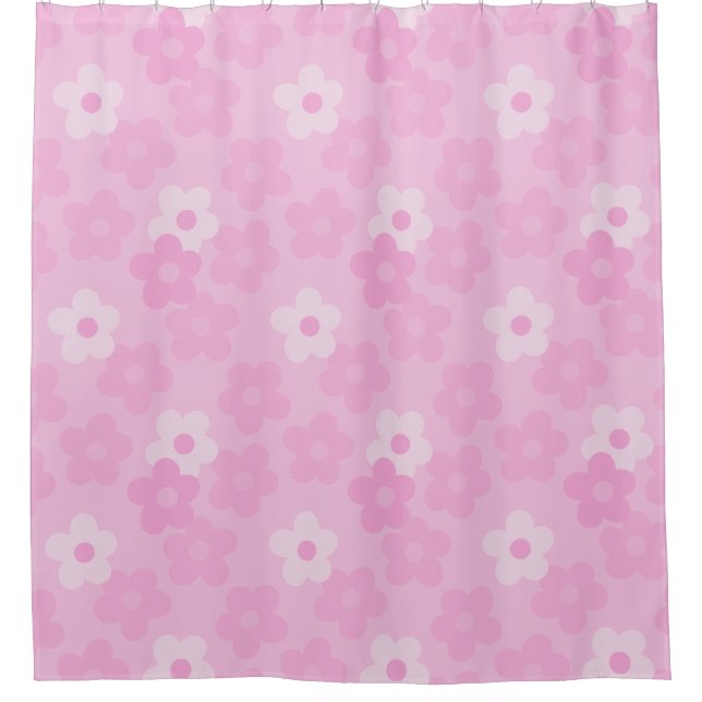 vintage 1960s pink floral print pattern (Front)