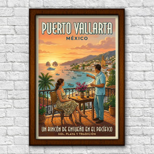 Vintage 1960s Puerto Vallarta Travel Poster