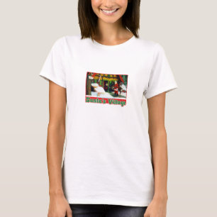 Vintage 1960's Santa's Village Postcard Shirt