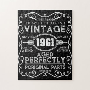 Vintage 1961 Man Myth Legend 60th Birthday Jigsaw Puzzle