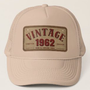 Vintage 1962 Limited Edition All Original Parts Trucker Hat