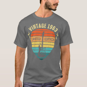 Vintage 1963 Guitar Limited Edition 60th Birthday  T-Shirt