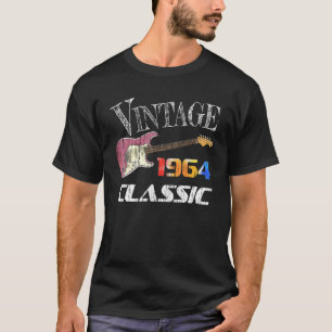 Vintage 1964 Birthday Year Classic Guitar Edition T-Shirt
