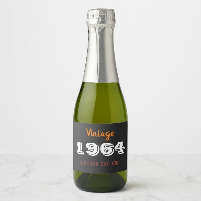 Vintage 1964 Édition Limitée Étiquette de vin mous (Devant)