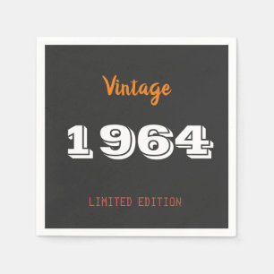 Vintage 1964 limited edition 60th Birthday Gift  Napkin