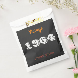 Vintage 1964 Limited Edition 62nd Birthday Party  Favour Bag