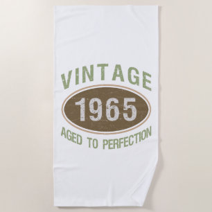 Vintage 1965 60th Birthday Beach Towel