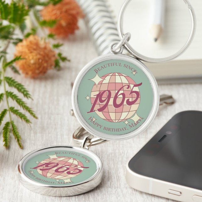 Vintage 1965 60th birthday gift accessory  keychain (Creator Uploaded)