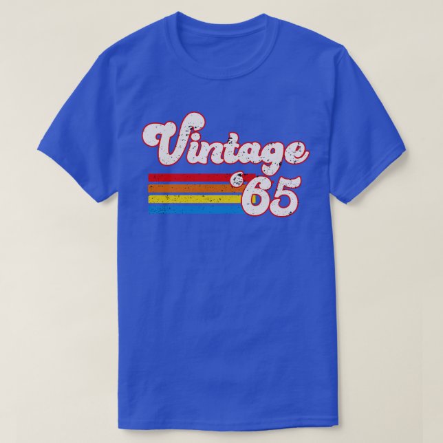 Vintage 1965 Birthday Shirt Retro 65 Birthday Shir (Design Front)