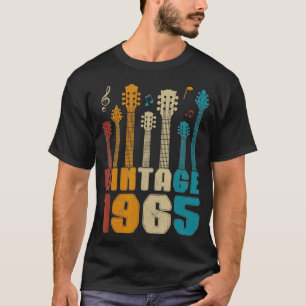 Vintage 1965 Guitarist Guitar Lovers Born In 1965 T-Shirt