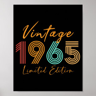 Vintage 1965 Limited Edition 60 Year Old 60th Birt Poster