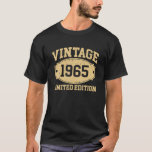 Vintage 1965 Men Women Born In 1965 Birthday Idea T-Shirt<br><div class="desc">Vintage 1965 Men Women Born In 1965 Birthday Idea Vintage Shirt</div>