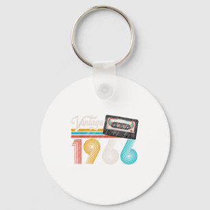 Vintage 1966 cassette tape 60th birthday 60 years keychain