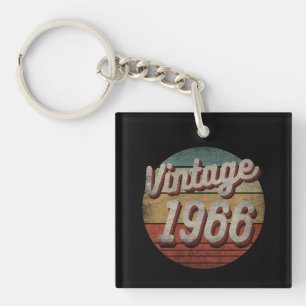 VINTAGE 1966 MEN WOMEN BIRTHDAY GIFT KEYCHAIN