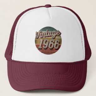 VINTAGE 1966 MEN WOMEN BIRTHDAY GIFT TRUCKER HAT