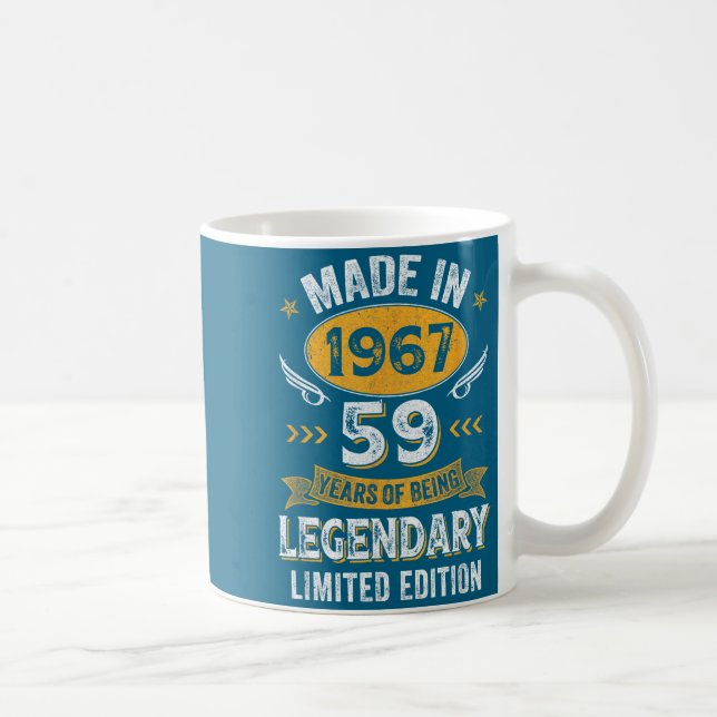 Vintage 1967 59 Years Old Design Coffee Mug (Right)