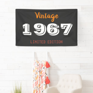 Vintage 1967 Birthday – 59th Birthday Party Decor  Banner