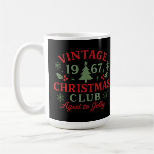 Vintage 1967 Christmas Club Aged to Jolly Retro  Coffee Mug