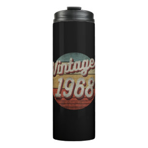 VINTAGE 1968 MEN WOMEN BIRTHDAY GIFT THERMAL TUMBLER