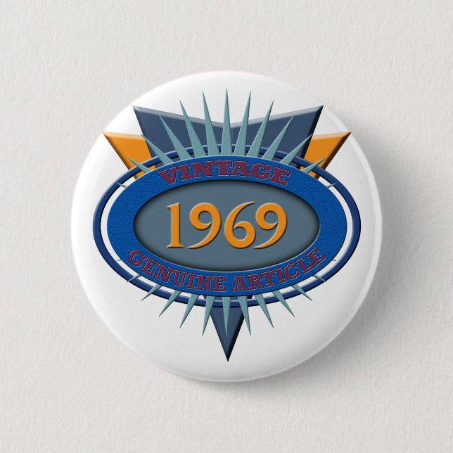 Vintage 1969 2 inch round button (Front)