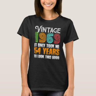 Vintage 1969 54 Years Old Birthday Idea For Father T-Shirt