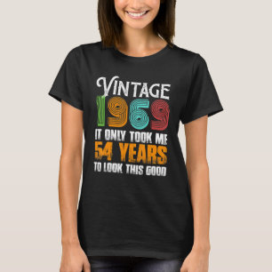 Vintage 1969 54 Years Old Birthday Idea For Father T-Shirt