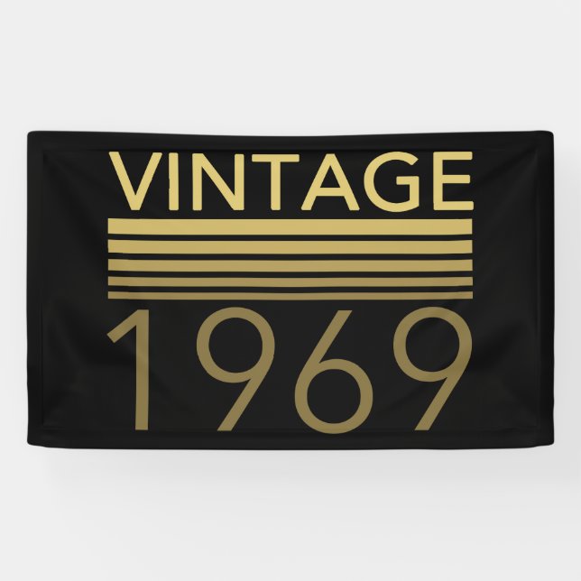Vintage 1969 Birth Year Banner (Horizontal)